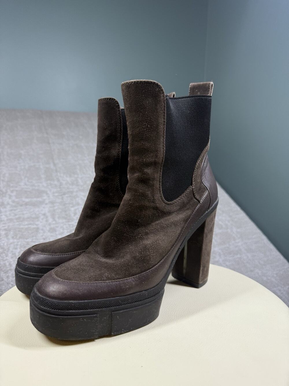 Vic Matie Brown Suede High Heel Boot Made In Italy Size Eu 40